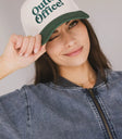 Hat in green and cream