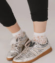White floral socks