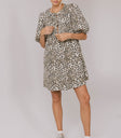 leopard bow tie dress