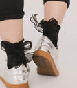 Bow socks in black