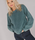 teal knit sweater