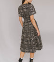 smocked waist midi dress