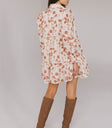 long sleeve floral print dress