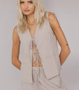 Vest in taupe