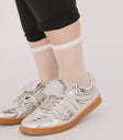 White sheer striped socks