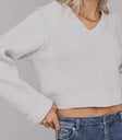 Knit sweater in grey