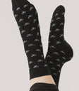Bow black socks