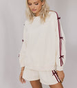 RIBBON SWEATER IN IVORY