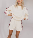 ivory knit shorts