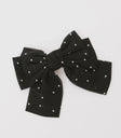 Polka dot bow in black