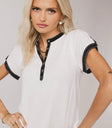 Short sleeves top in white