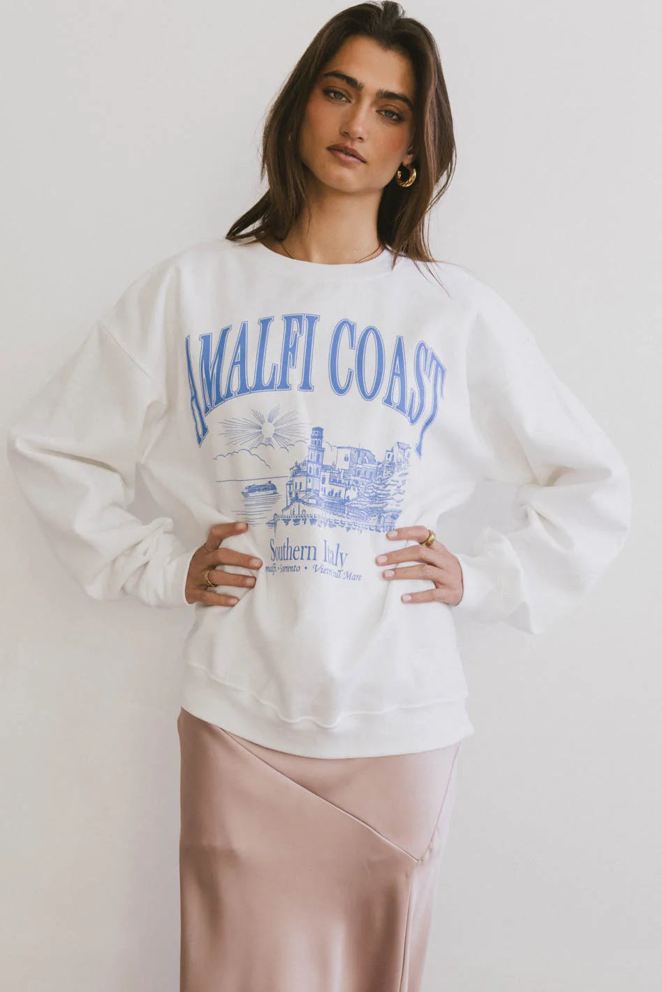Long sleeves top in white