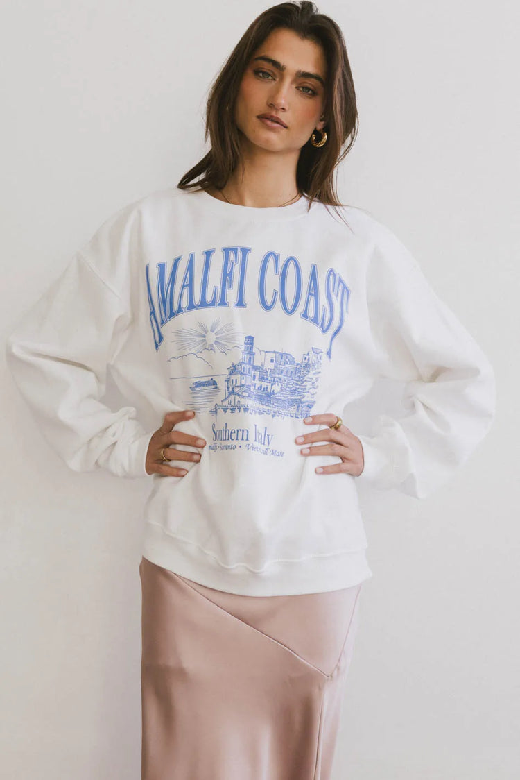 Long sleeves top in white