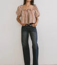 Puff sleeves top in cream