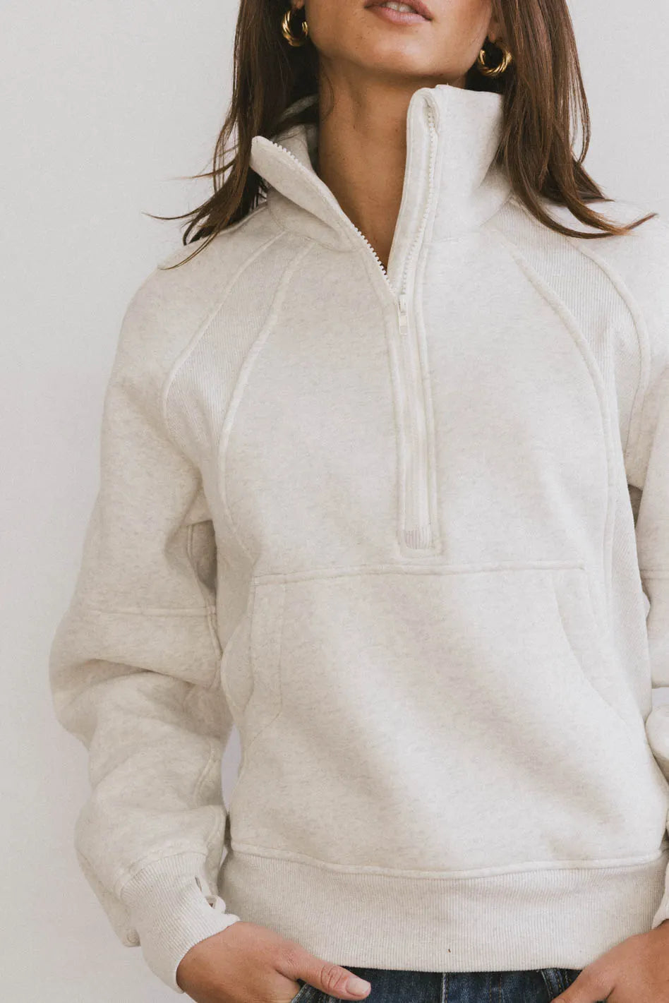 Half zip sweater in grey