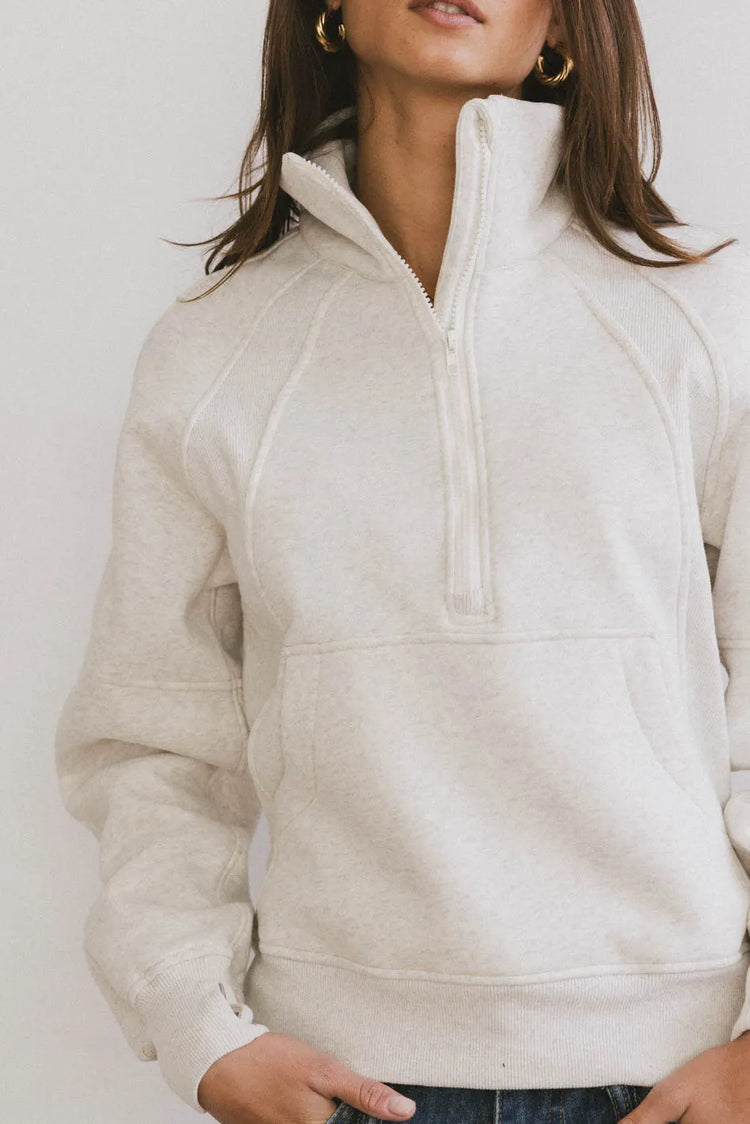 Half zip sweater in grey