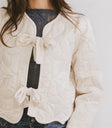 Bow jacket in cream