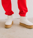 Fleece platform shoes