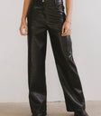 High rise leather pats