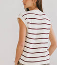 Ashen Sweater Vest in Burgundy - FINAL SALE
