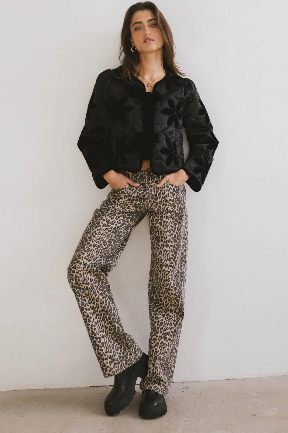 Long sleeves jacket in black
