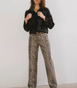 Velvet floral bow jacket in black