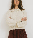 Knit sweater in cream