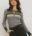 COLOR BLOCK RIBBED TOP