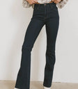 Bootcut denim in dark wash