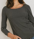 Striped top in slate