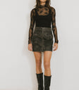 vegan leather skirt