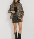 LEOPARD PRINT COLLAR JACKET