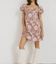 Mini dress in mauve