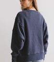 waffle sweater in navy