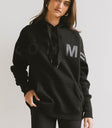 black drawstring hoodie