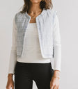 Quilted denim vest