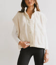 Puffy vest in ivory