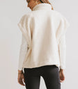Plain color vest in ivory