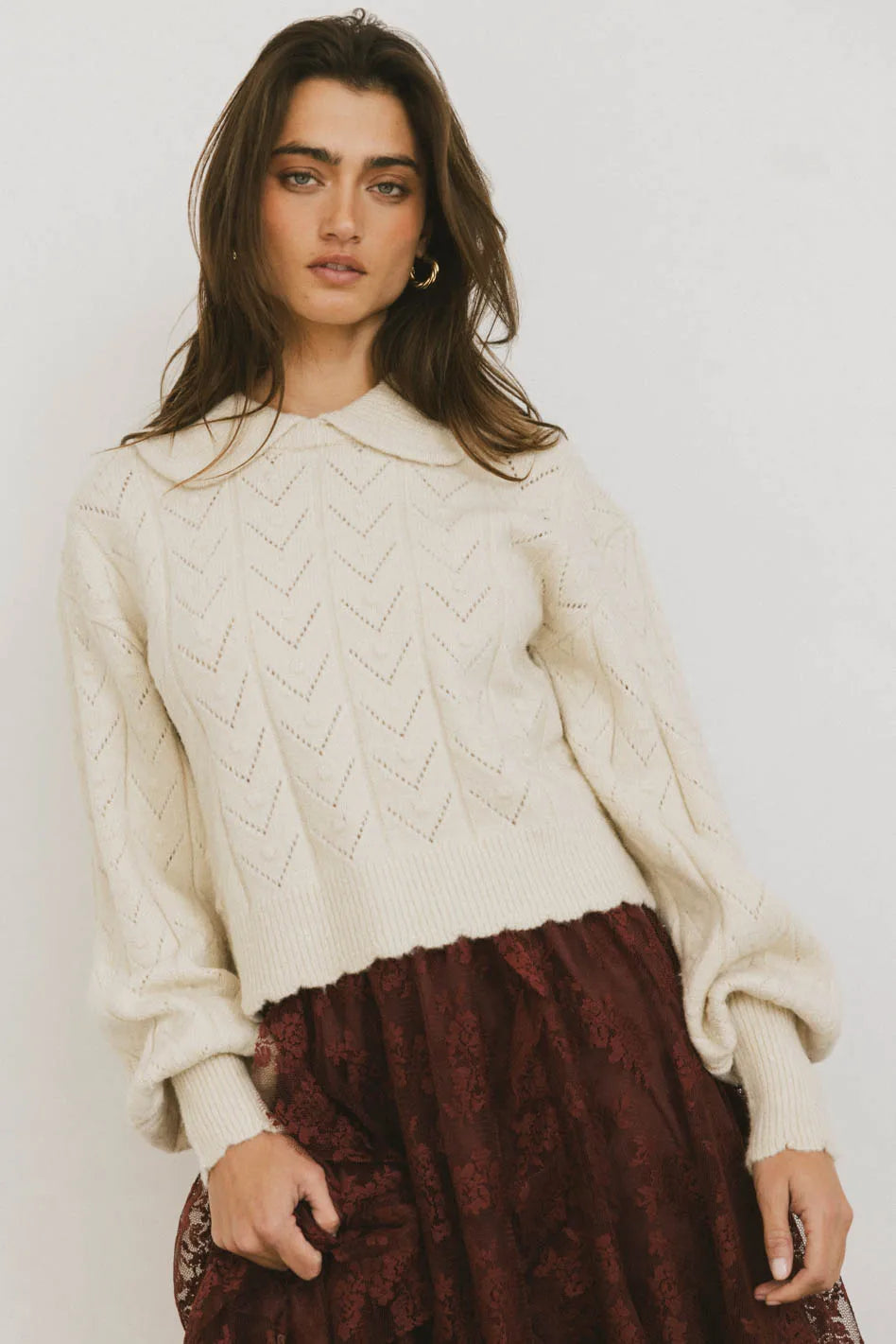 Sweater in cream color