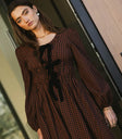 Round neck dress in red