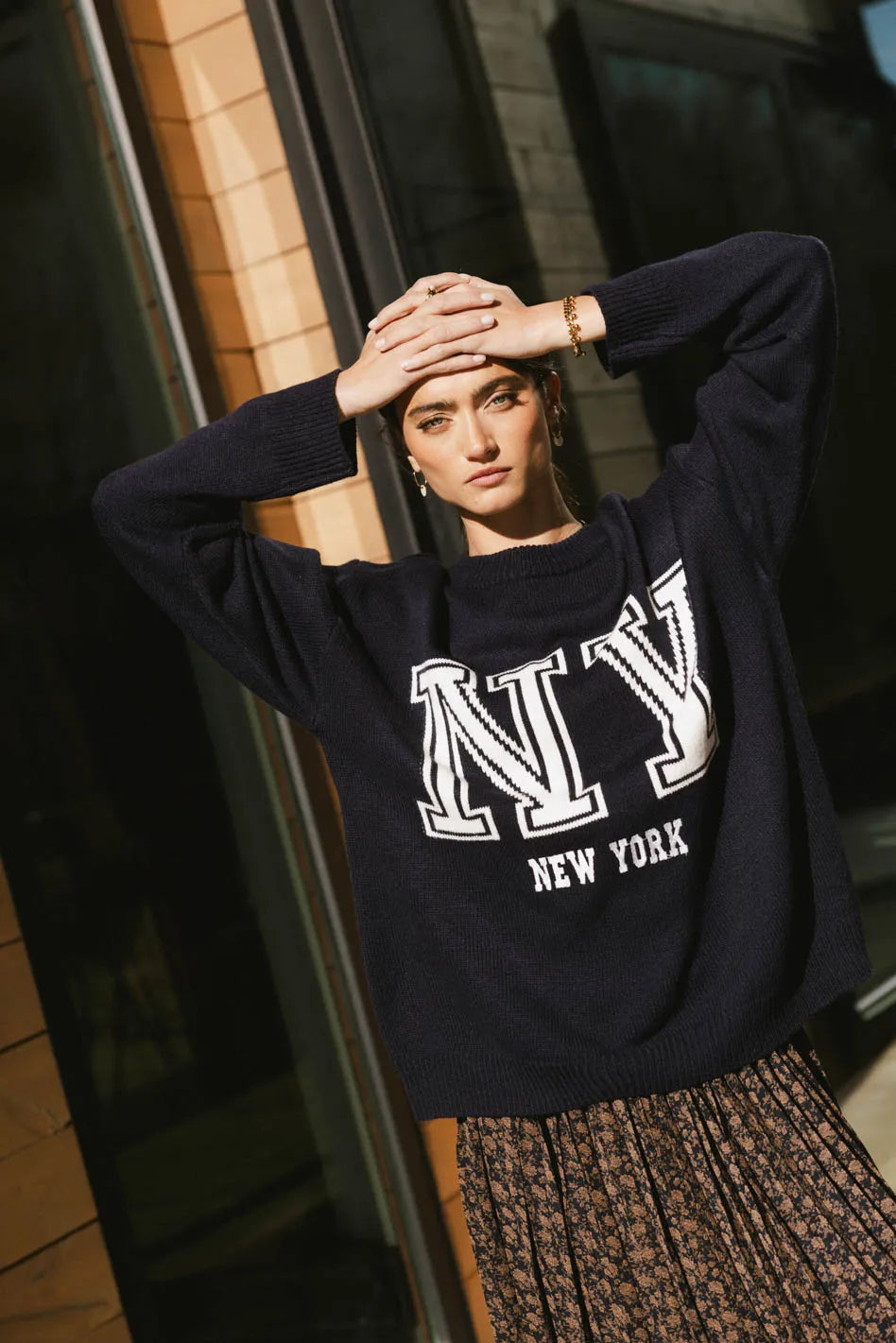 Urban Graphic Knit Sweater - New York - FINAL SALE