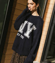 Long sleeves navy top