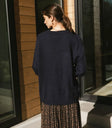 Plain color sweater in navy