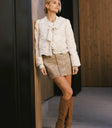 Mini skirt in brown