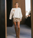 Long sleeves sweater in cream
