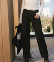 Two hand pockets denim in black
