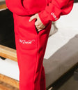 Two hand pockets pants in red