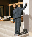 Long sleeves hoodie in navy