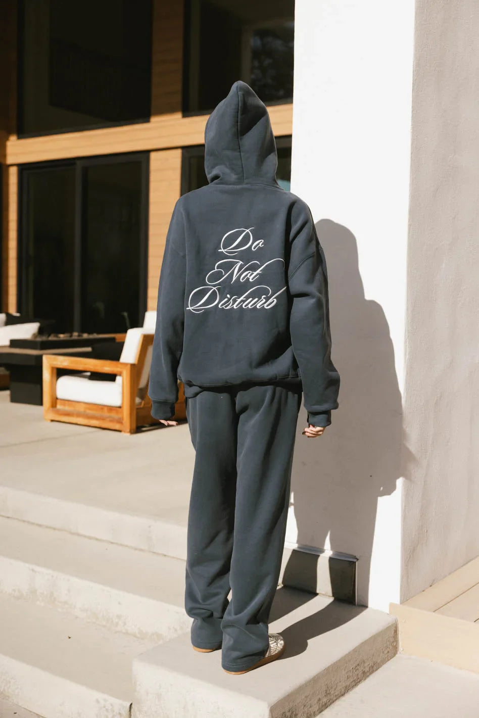 Plain color pants in navy