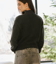 Plain color sweater in charcoal